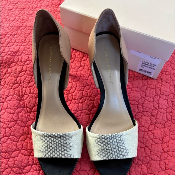 LOEFFLER RANDALL CHARLOTTE HEELS - Sea Snake/vachetta - Picture 3 of 4